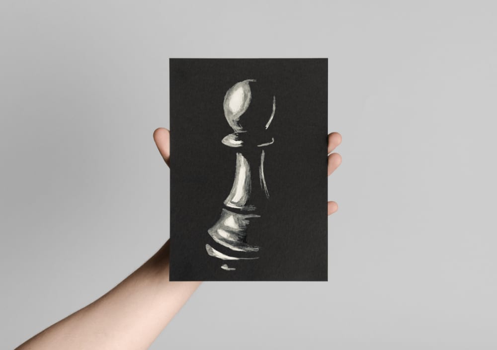 Live Replay: Chess Piece On Black Surface
