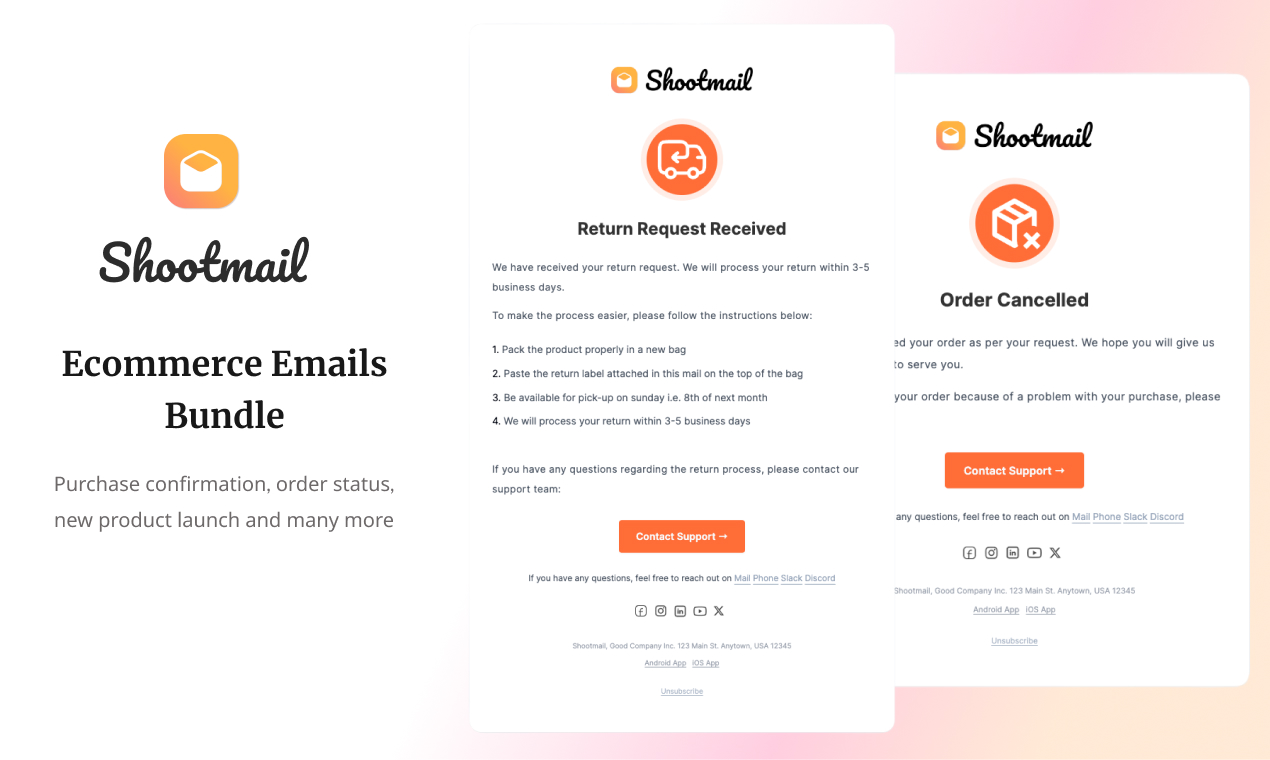 Ecommerce mails bundle mail bundle