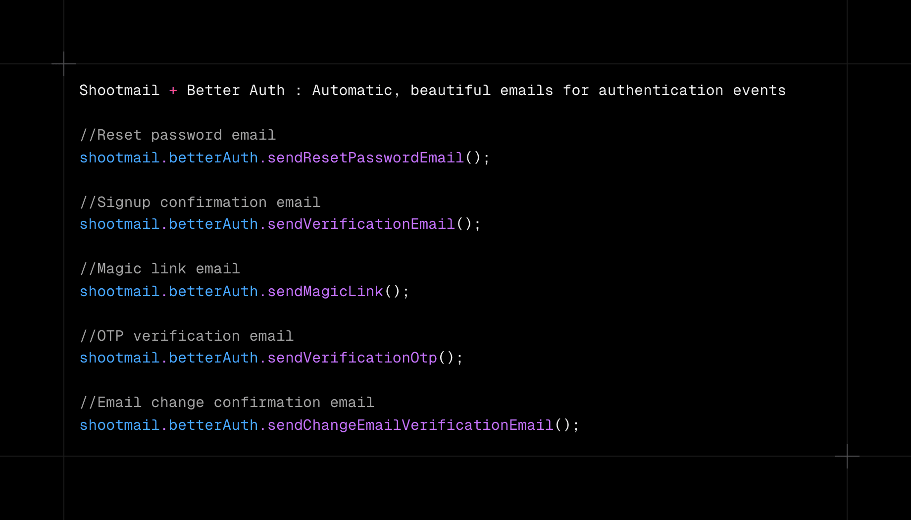 Better Auth + Shootmail - Send custom emails on authentication events