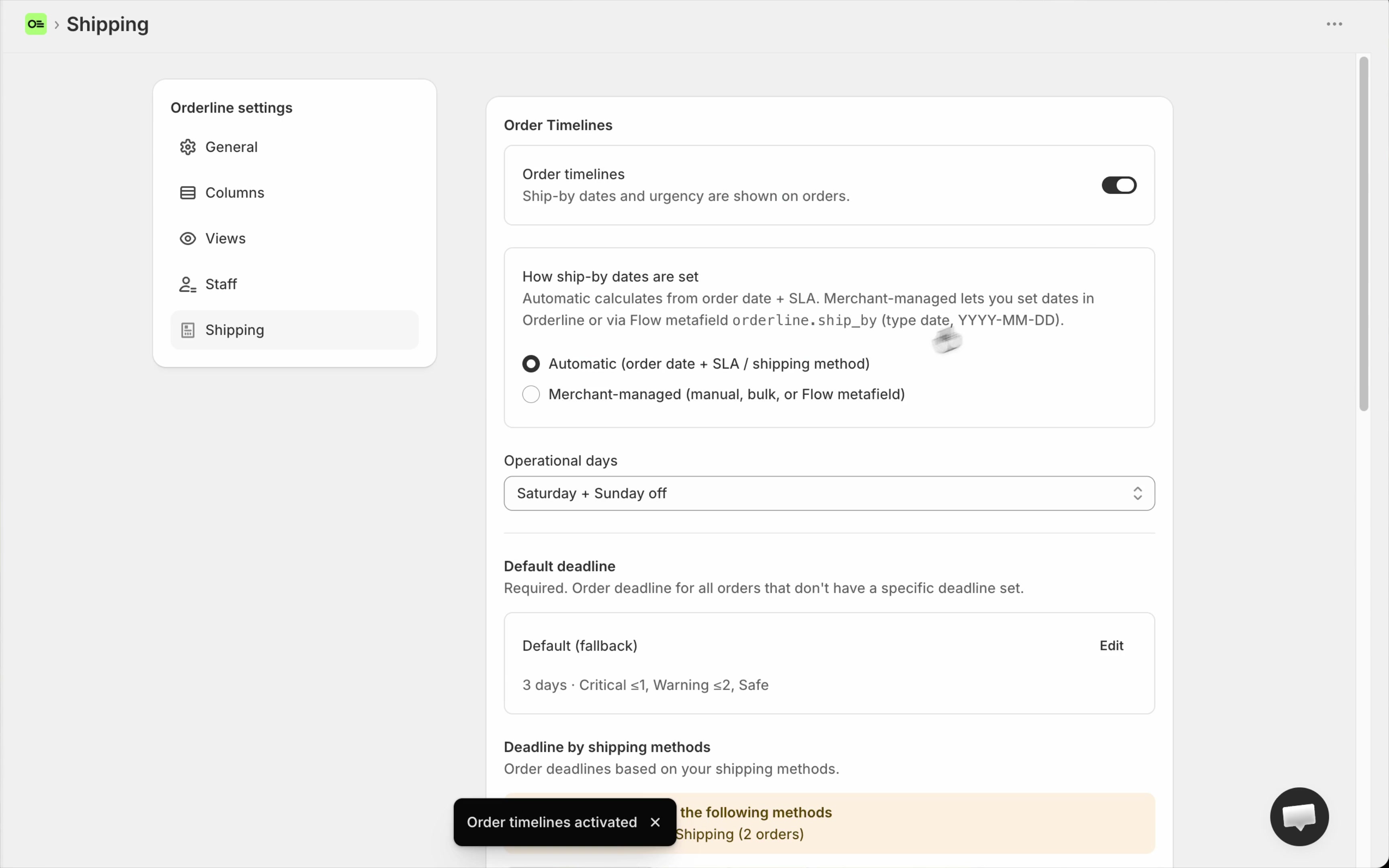 Ship-by mode choice: Automatic vs Merchant-managed