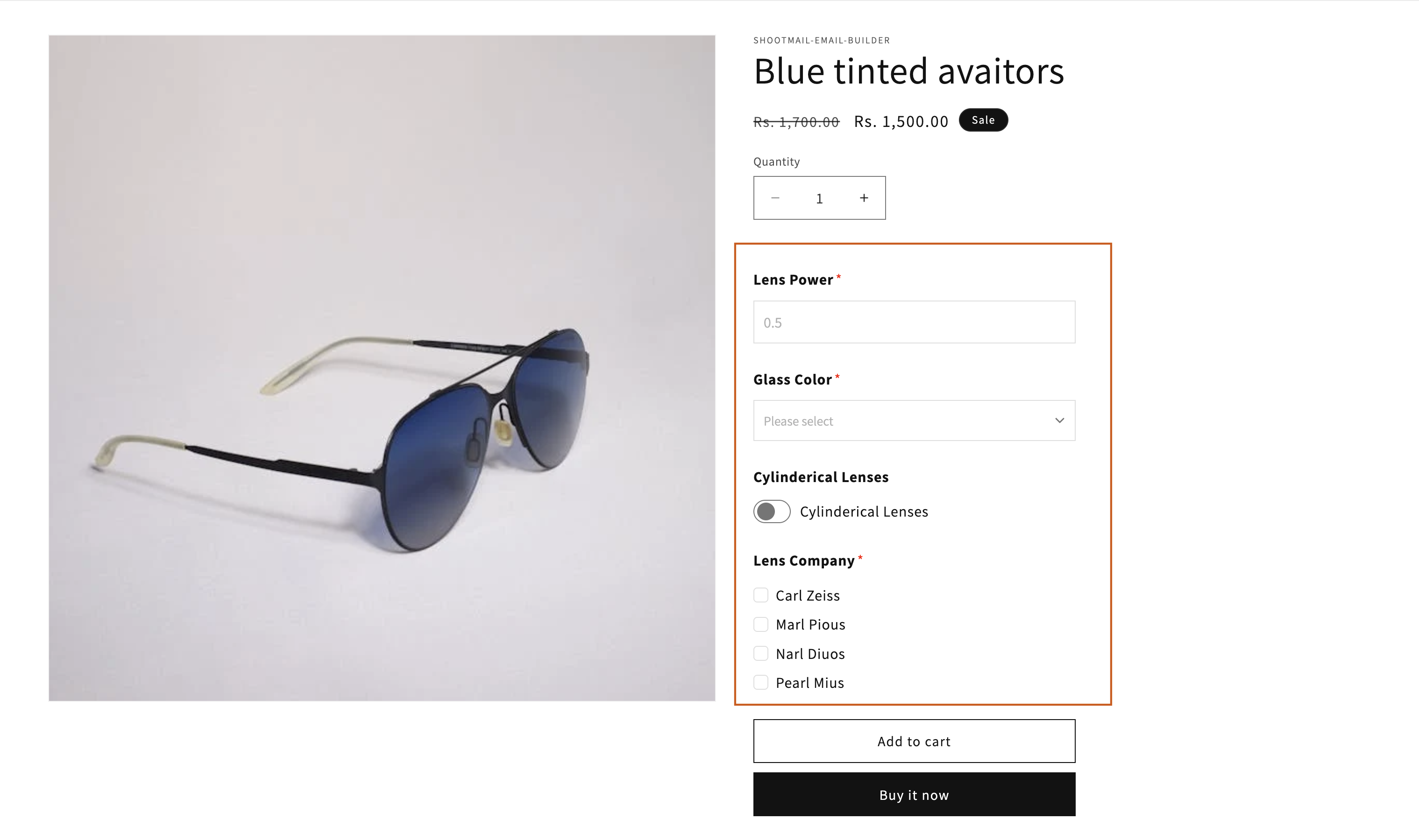Shopify product options apps add customization choices on product page