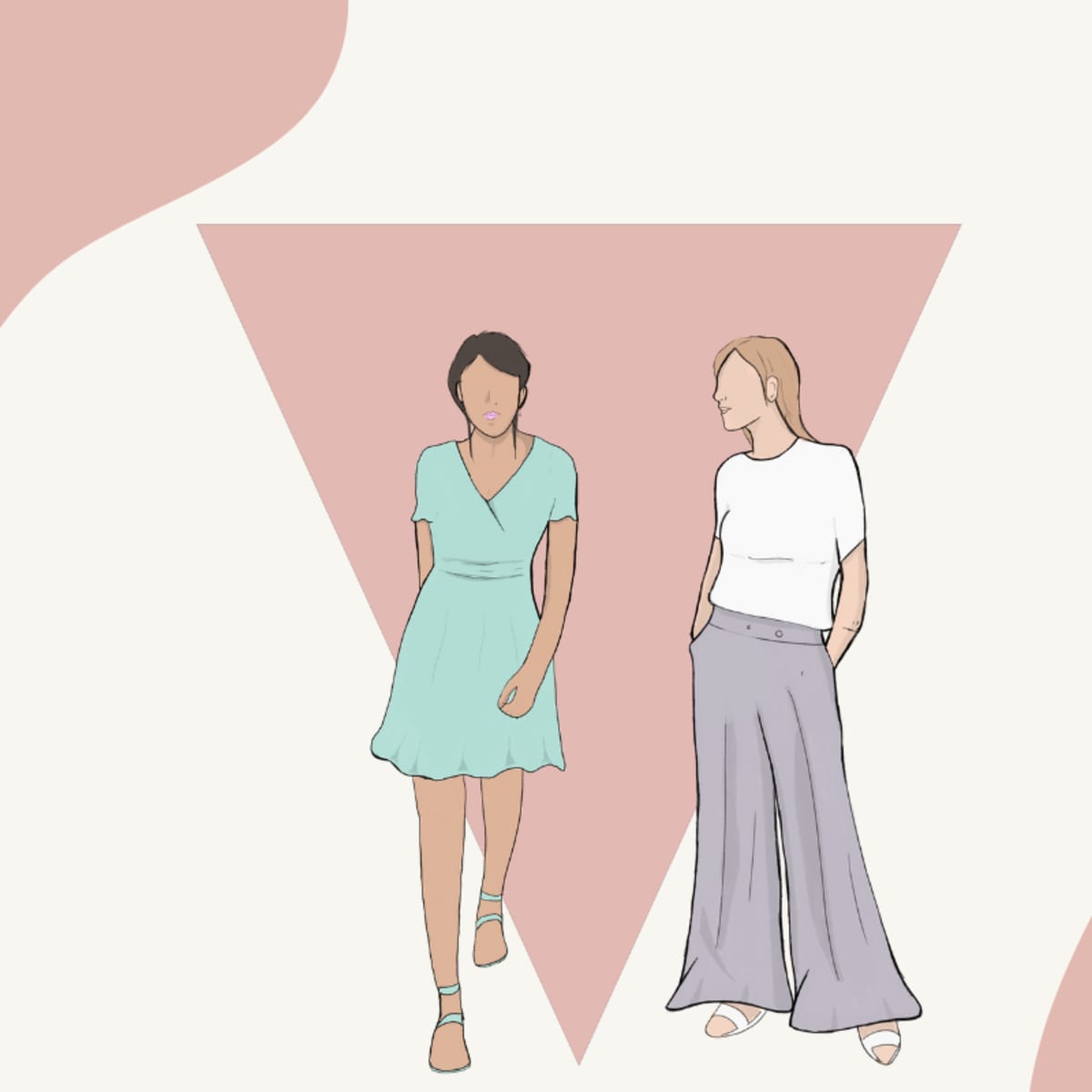 How to Dress Broad Shoulders: the Ultimate Guide - Petite Dressing   Inverted triangle body, Broad shoulders, Triangle body shape fashion