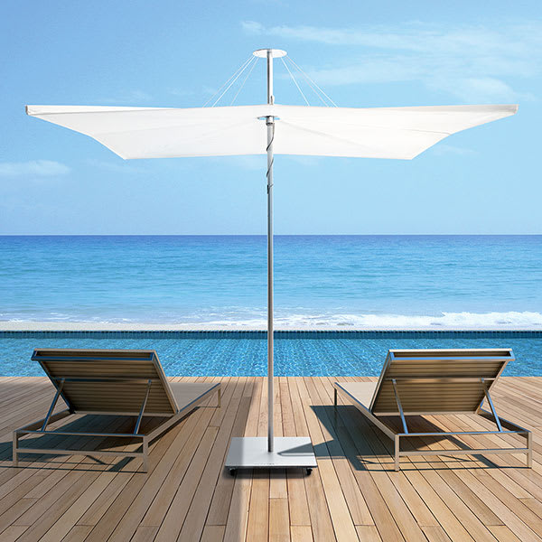 minimalistic elegance: square umbrosa infina umbrella