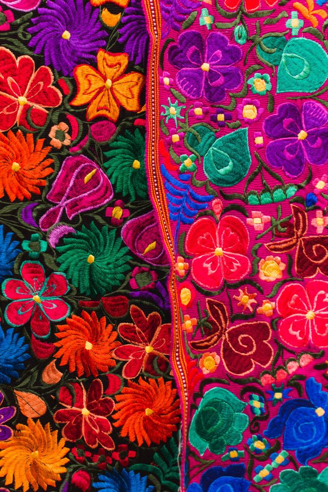Colourful clothes from the chichi market in Guatemala.