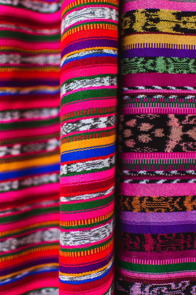 Colourful clothes from the chichi market in Guatemala.
