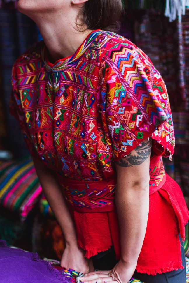 Colourful clothes from the chichi market in Guatemala.