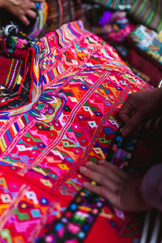 Colourful clothes from the chichi market in Guatemala.