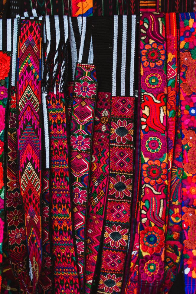 Colourful clothes from the chichi market in Guatemala.