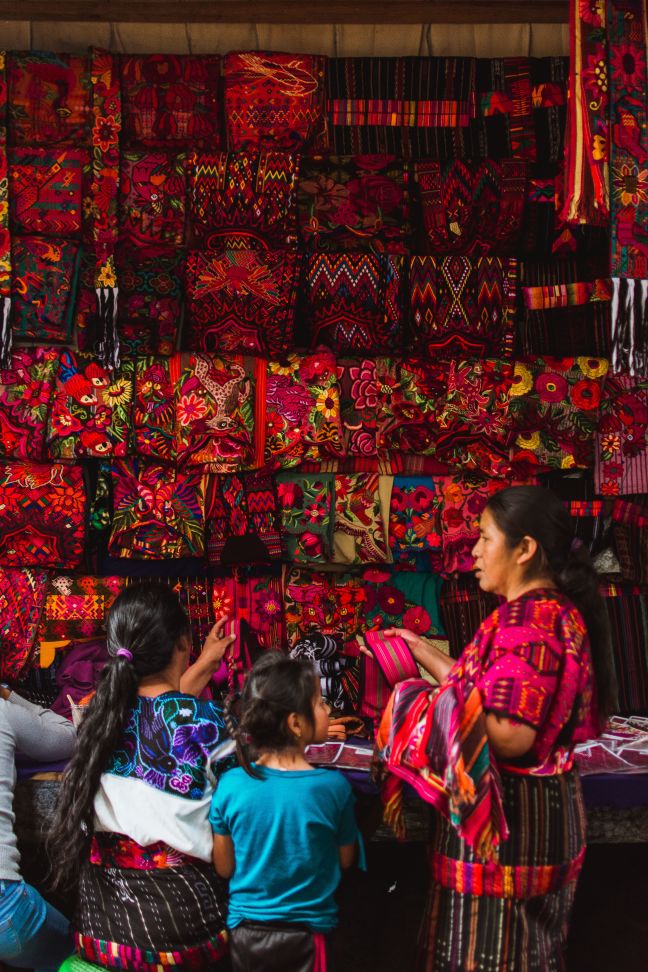 Colourful clothes from the chichi market in Guatemala.