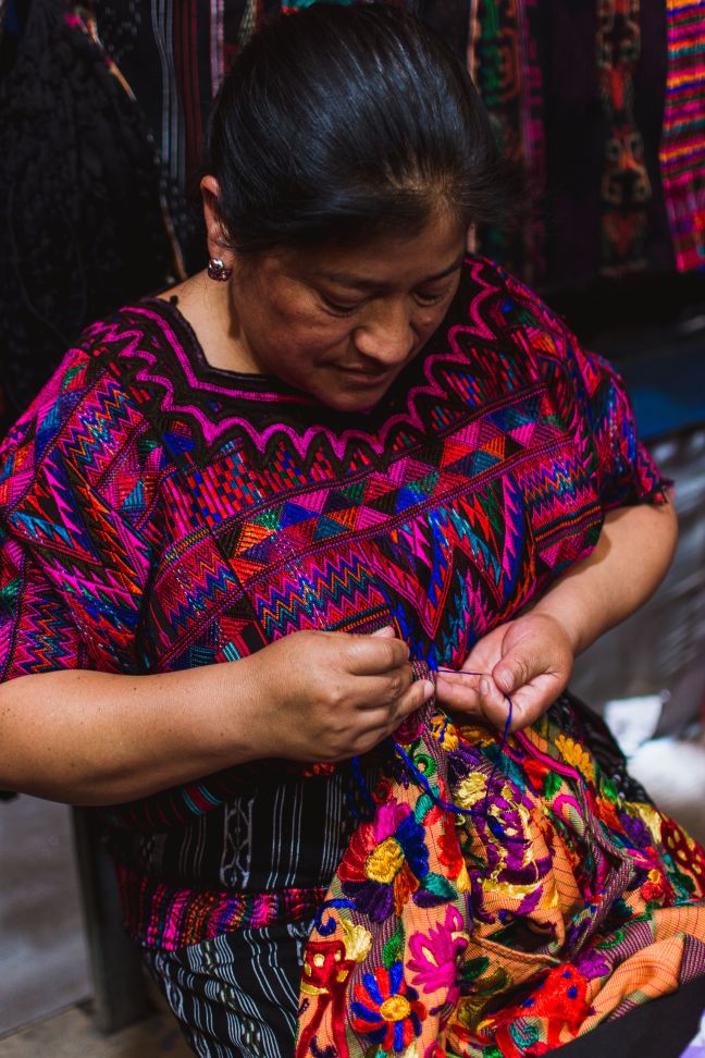 Colourful clothes from the chichi market in Guatemala.