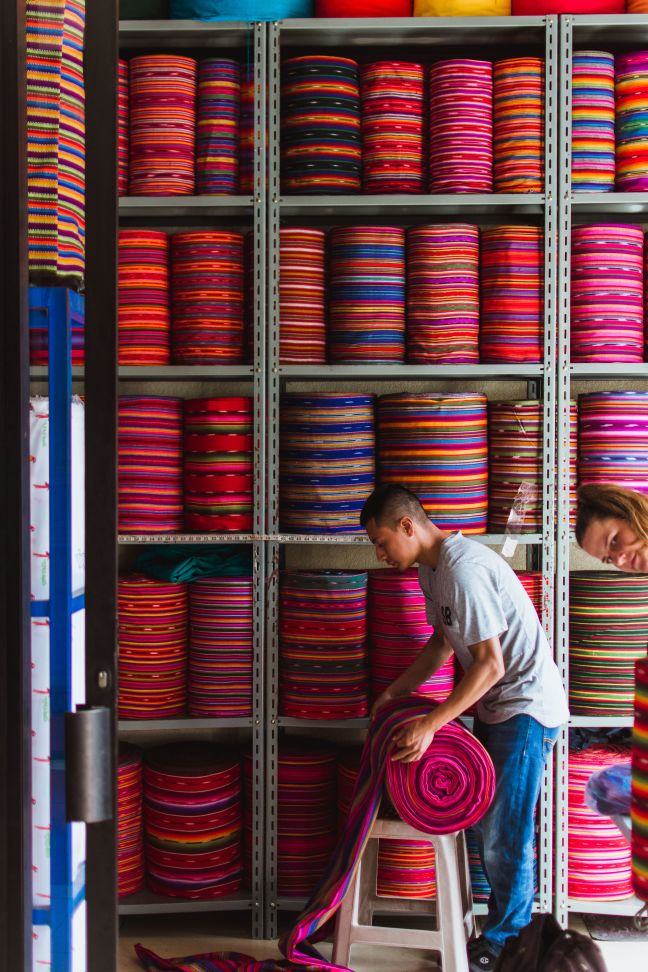 Colourful clothes from the chichi market in Guatemala.