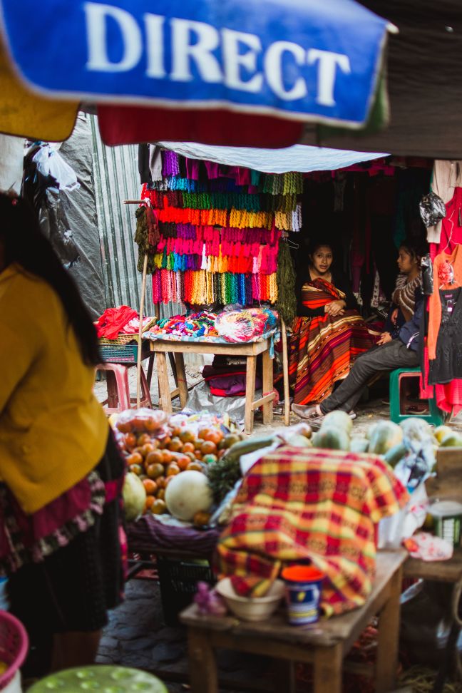 Colourful clothes from the chichi market in Guatemala.