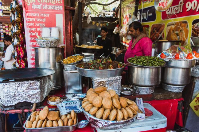 Hrana iz ulice v Paharganj