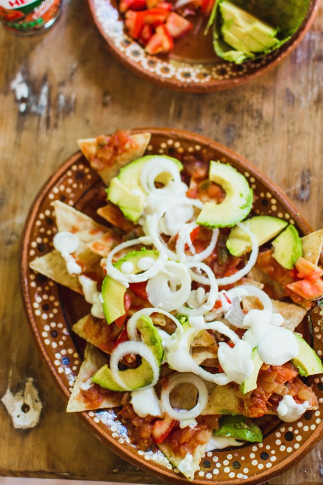 chilaquiles with crema