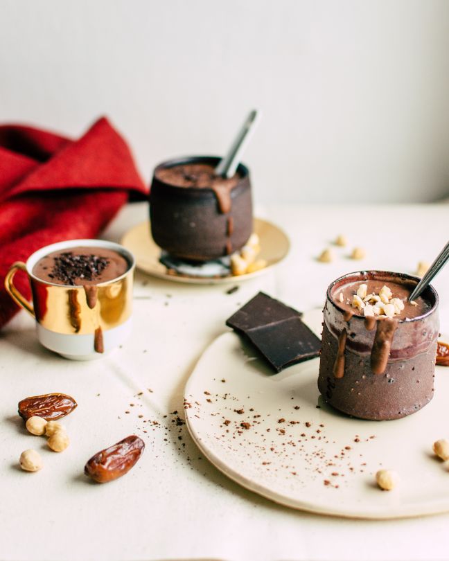 Delicious protein vegan hot chocolate without any added sugar. Very thick, healthy and delicious.