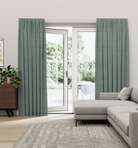 Vorhang Figaro Grüngrau