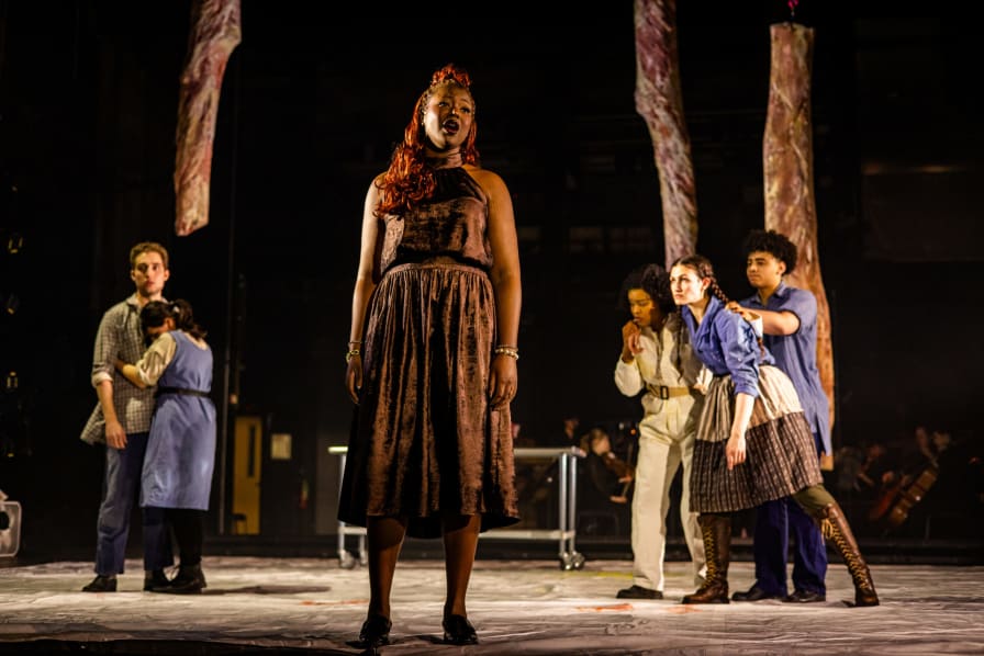 Nikan Ingabire Kanate (narrator) with Sebastian Wittmoser Herrera (bass) and Maya Mor-Mitrani (soprano), Jeysla Rosario Santos (reader), Carlyle Quinn (alto), and Henry Drangel (tenor)