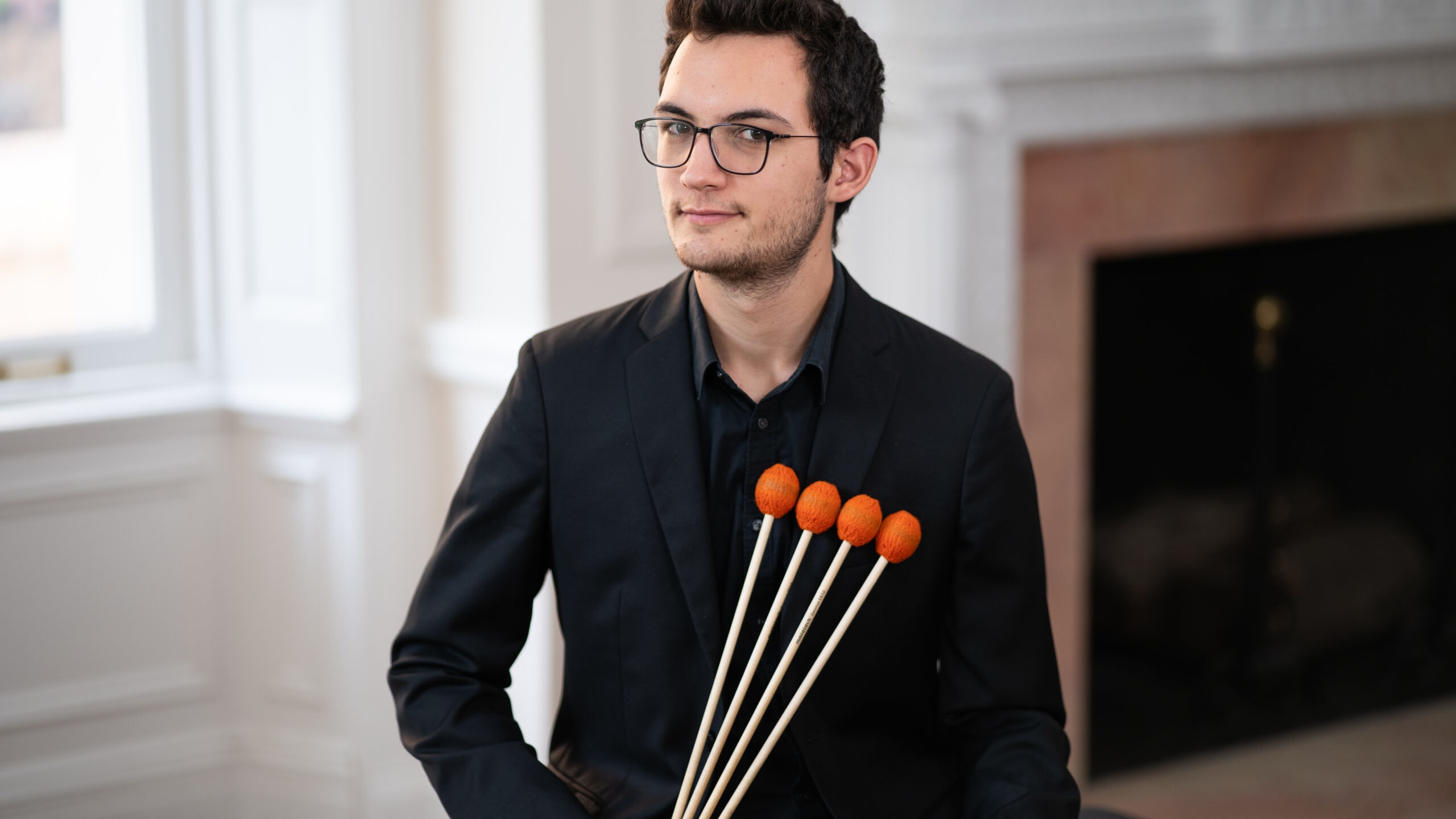 Percussion student Maxence Dauriat.