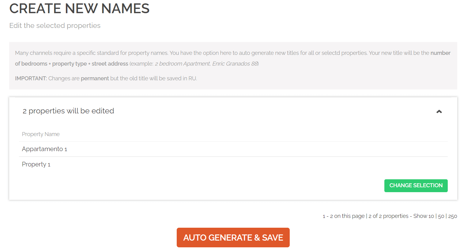 Create new names