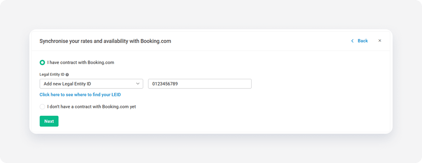 Booking Propertysettings Leid