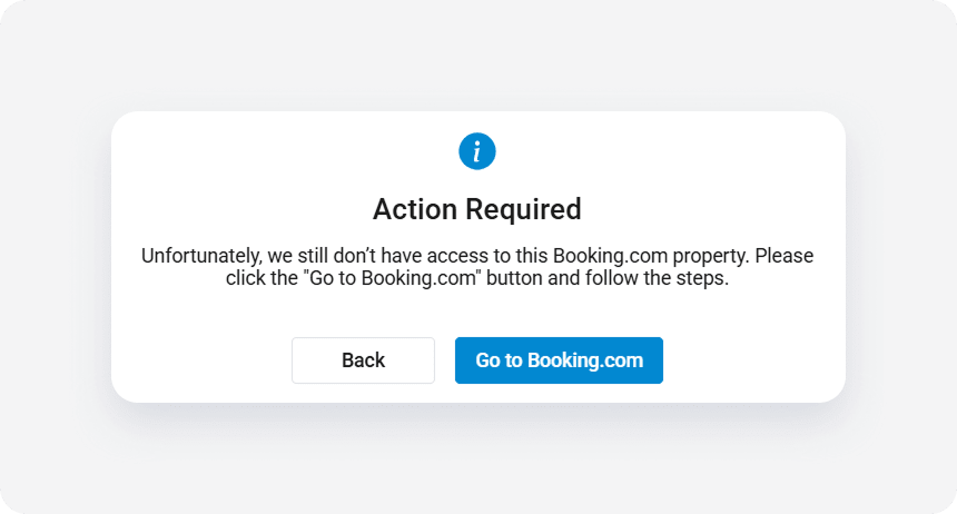 Booking Propertysettings Noaccess