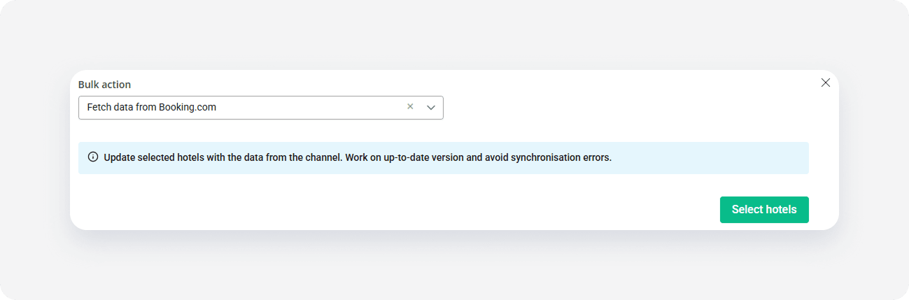 Bulk actions fetch data