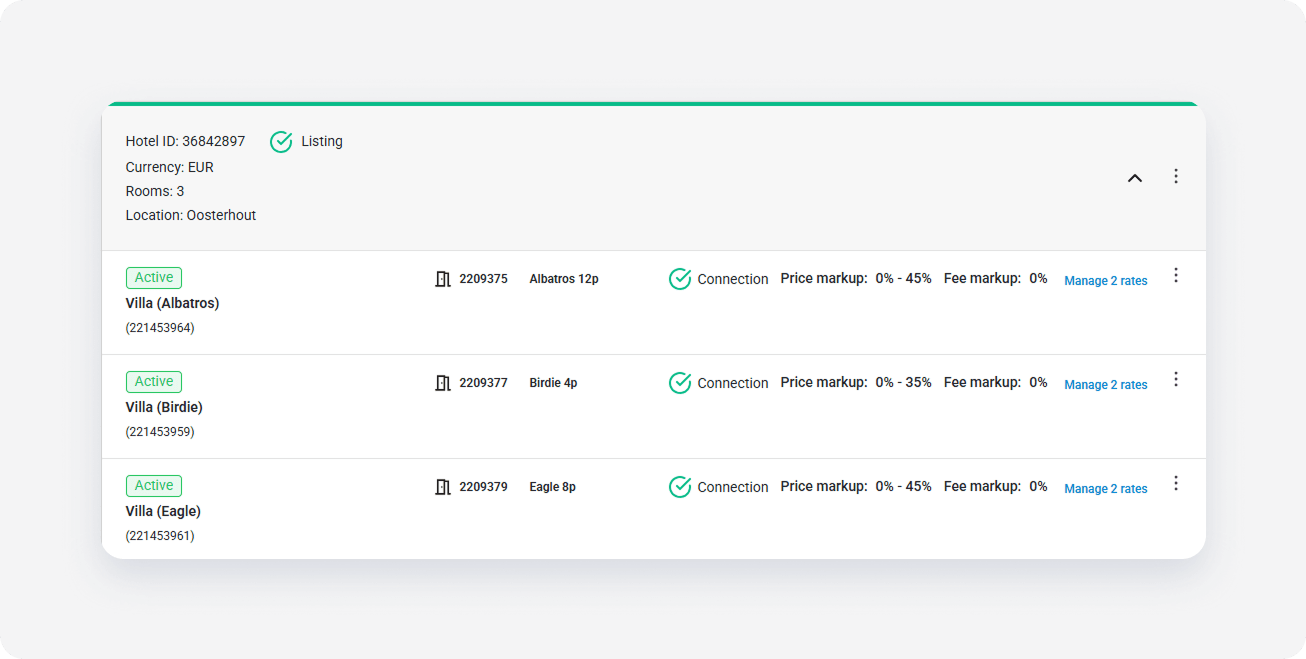 Expedia property settings