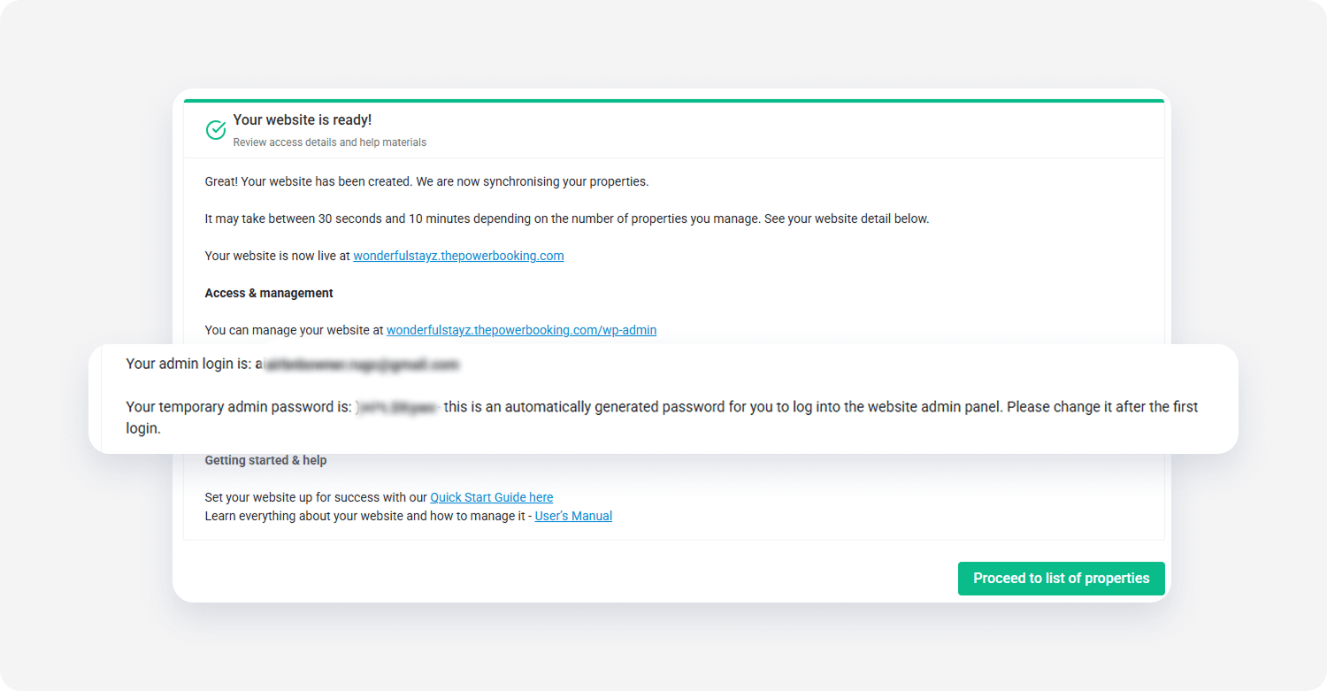 My website checklist credentials