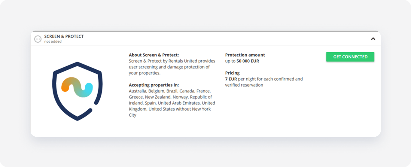 Service screen and protect