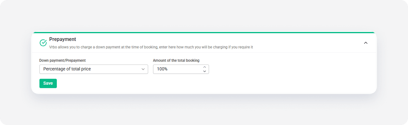 Vrbo channel settings prepayment
