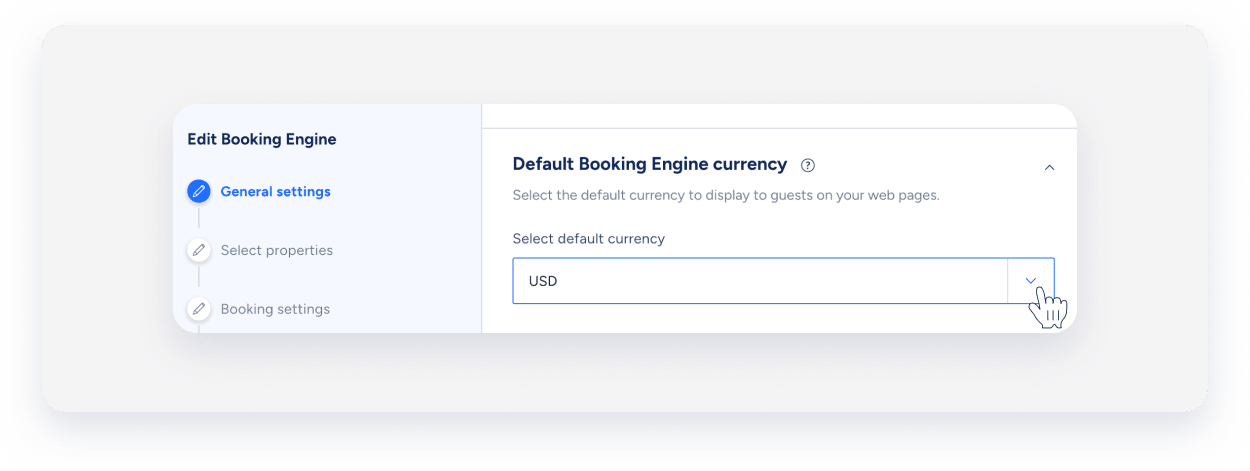 image of currency dropdown menu