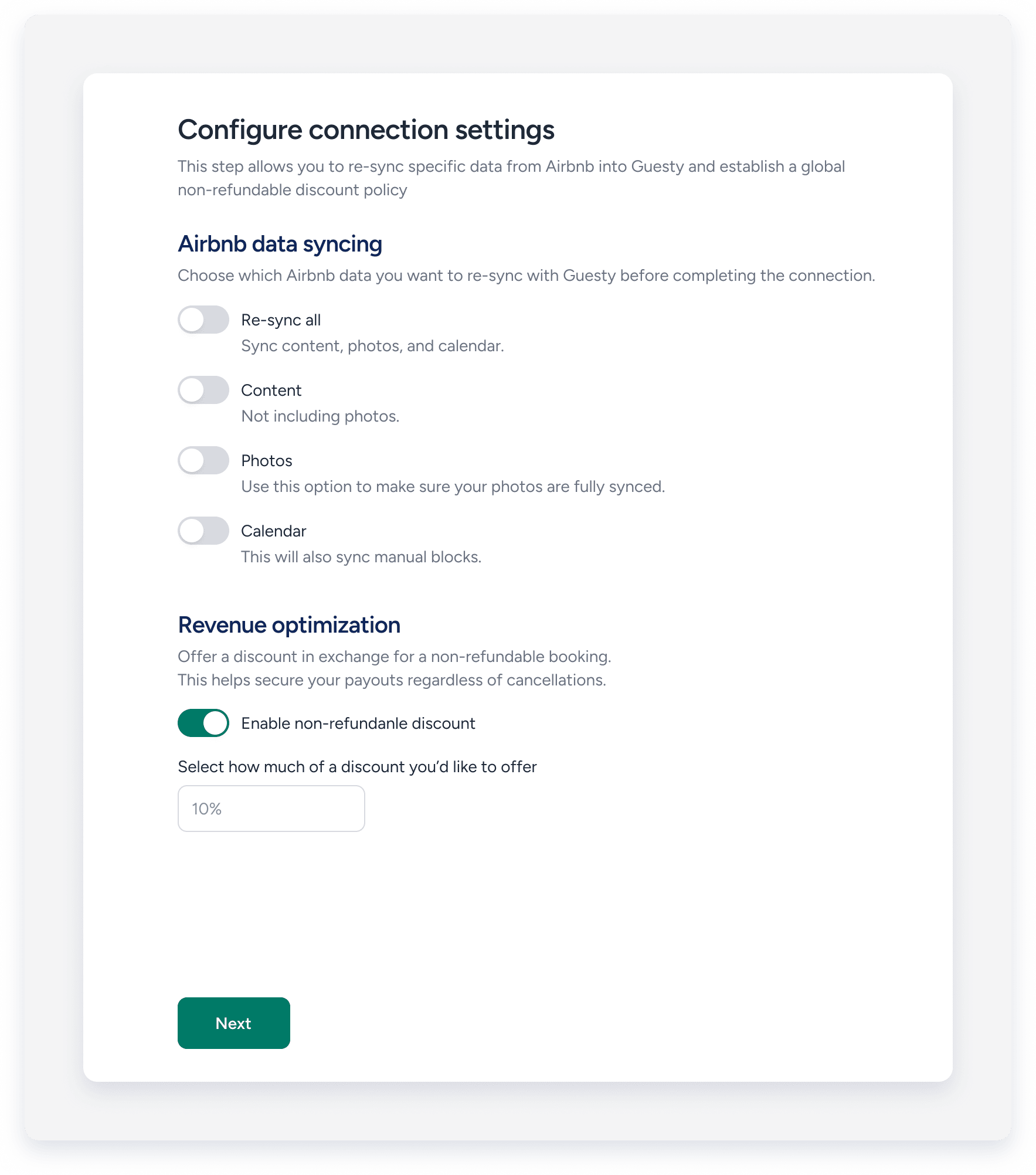 configure settings