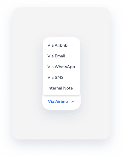 inviare tramite Airbnb