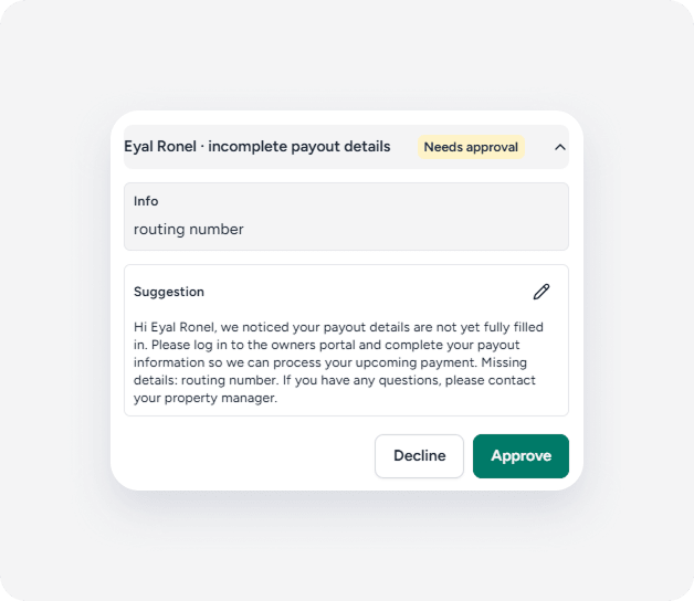 Reminder email needs approval