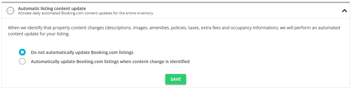 Autoupdate listing content