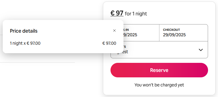 Fig 1: Last-minute discount not actively promoted.