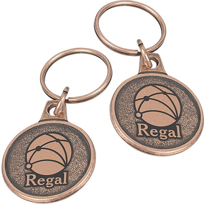 round metal keychain