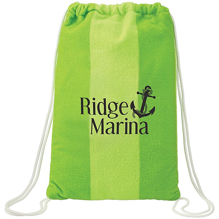 beach towel drawstring bag