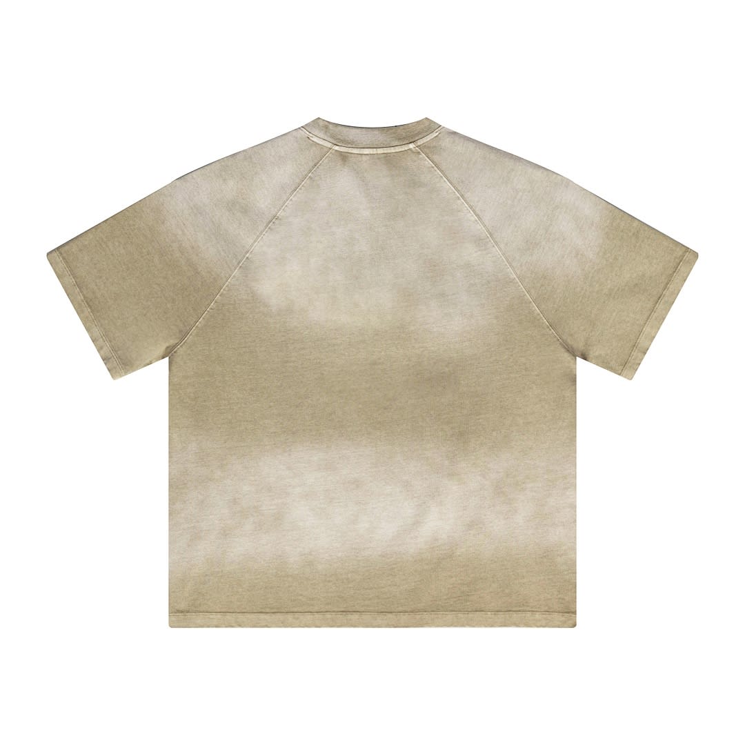 Oversized Vintage-Washed Raglan-Sleeve T-Shirt