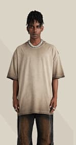 Oversized Gradient-Washed Crew-Neck T-Shirt
