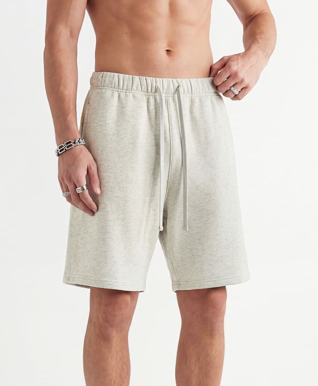 Men's Fleece-Lined Straight-Leg Sweat Shorts