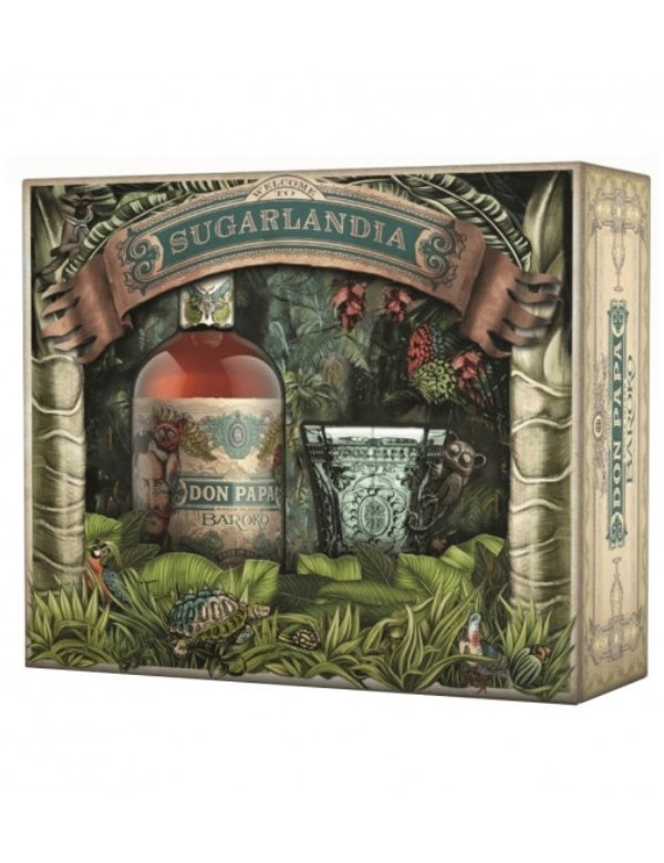 Coffret Rhum Don Papa Baroko 40° + 1 verre