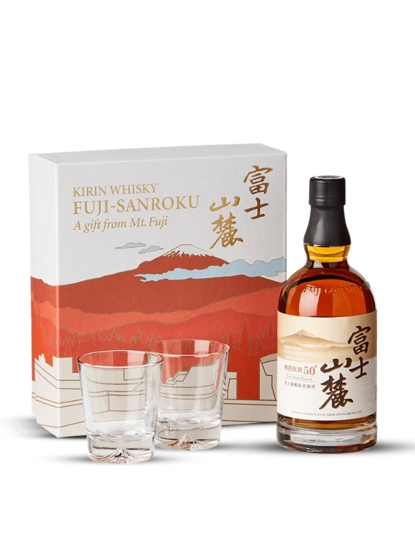 Coffret Kirin Fuji Sanroku Japon Blended Whisky 50° +2 verres