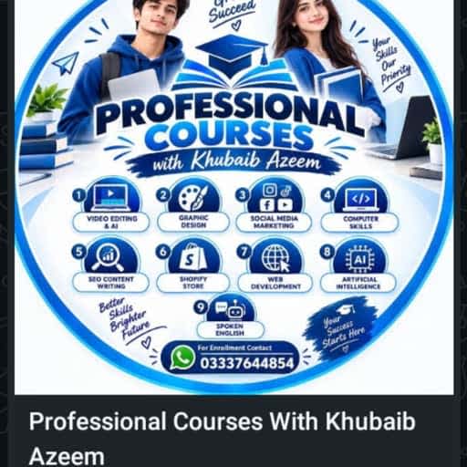 PROFESSIONAL Courses With Khubaib Azeem — business WhatsApp Group