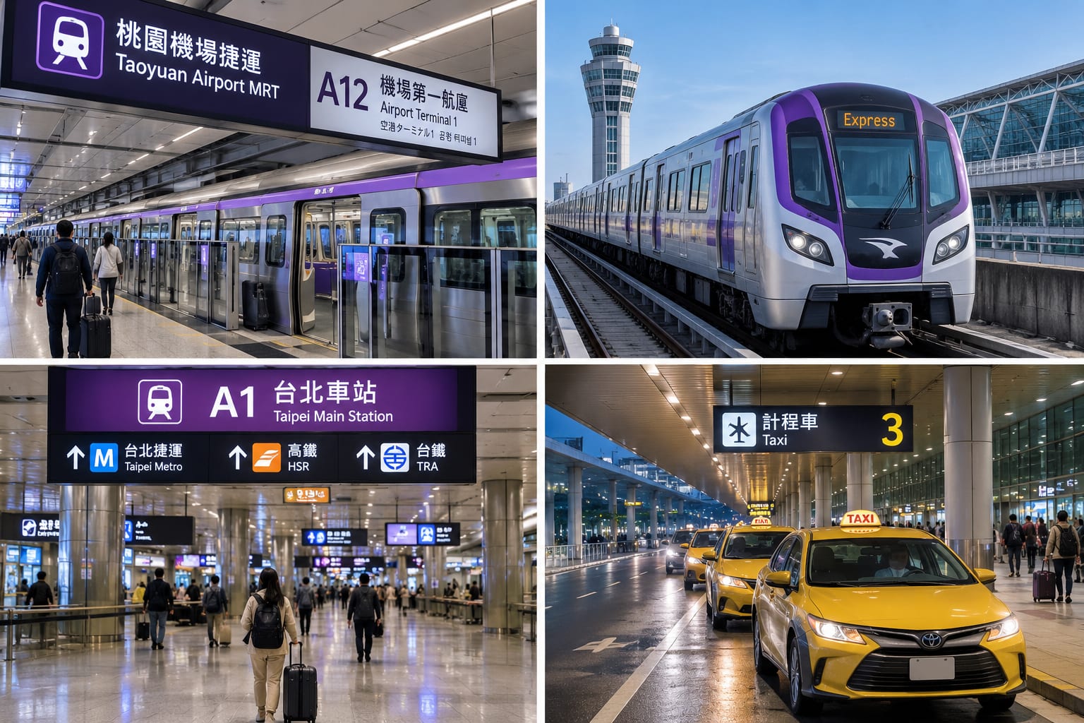 Từ sân bay Taoyuan về Taipei 2026: Airport MRT, bus hay taxi?