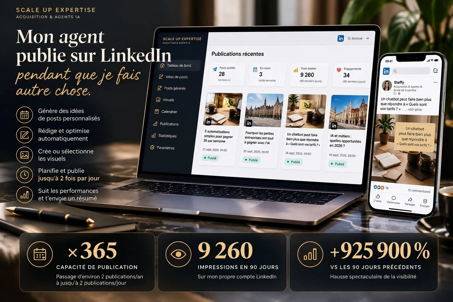 Agent de posts automatiques sur les réseaux Sociaux - Scale Up Expertise