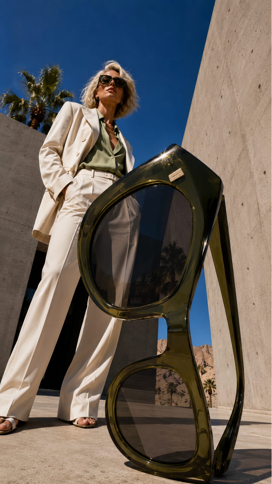 AI fashion product video frame — couture campaign