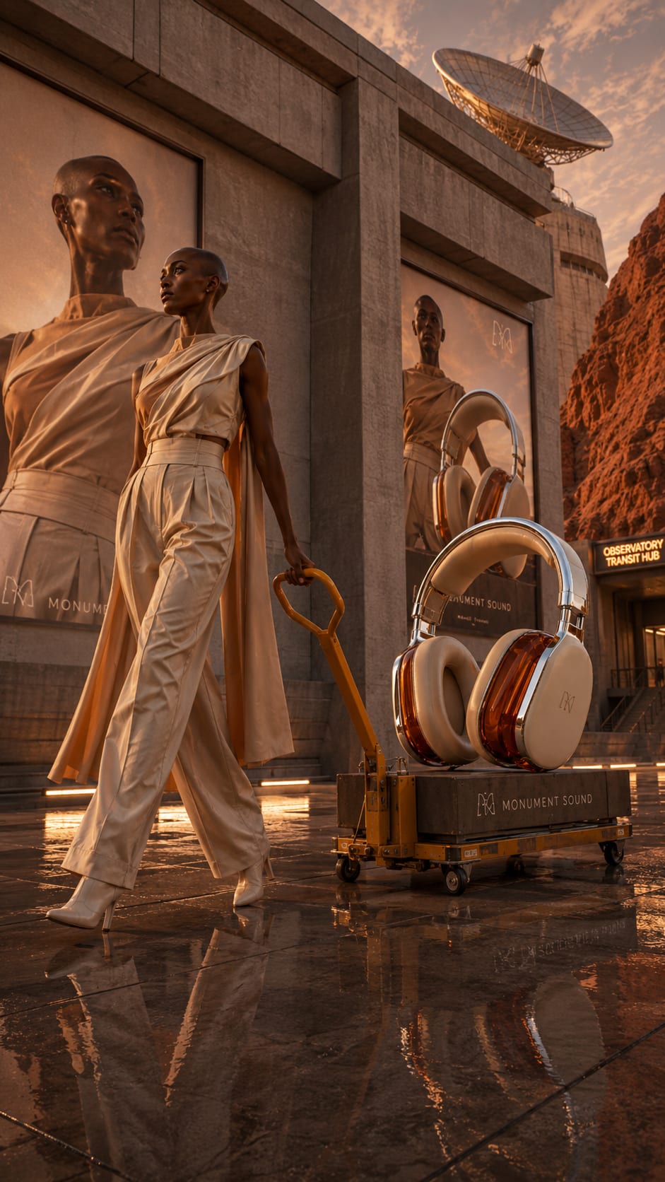monument — AI-generated product campaign still, The Amazing Studio