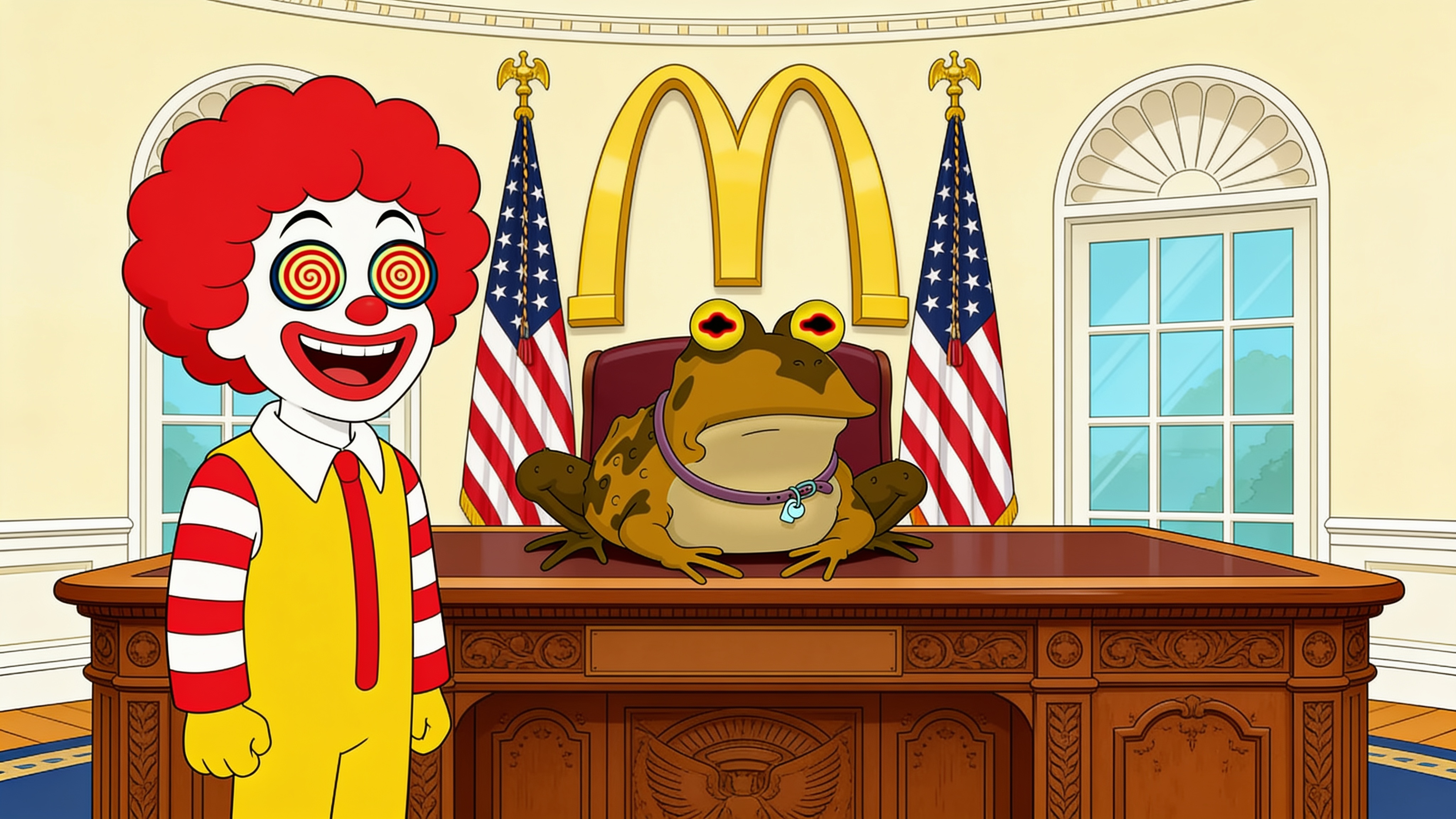 Hypnotoad and President Ronald McDonald