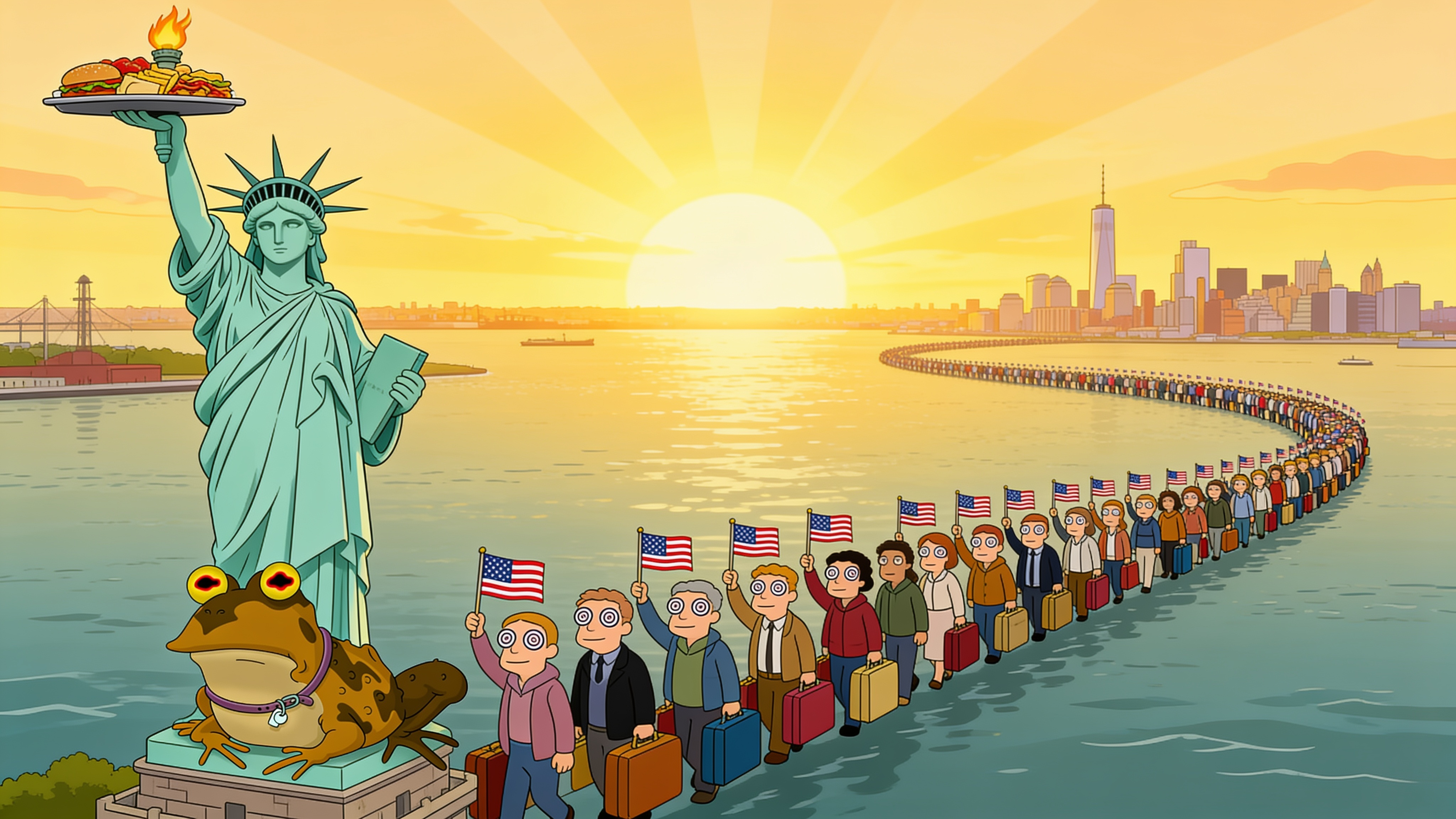 New citizens arriving in the United States